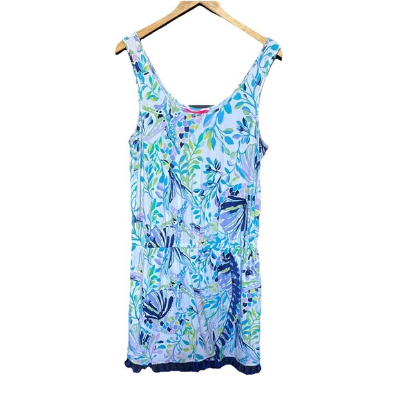 Lilly Pulitzer Size Large Jarrett Romper Resort White Shell Beach Stretchy - Picture 2 of 12